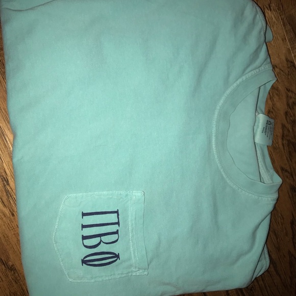 Comfort Colors Tops - Pi beta phi pocket long sleeve Comfort Colors Tops - Pi beta phi pocket long sleeve